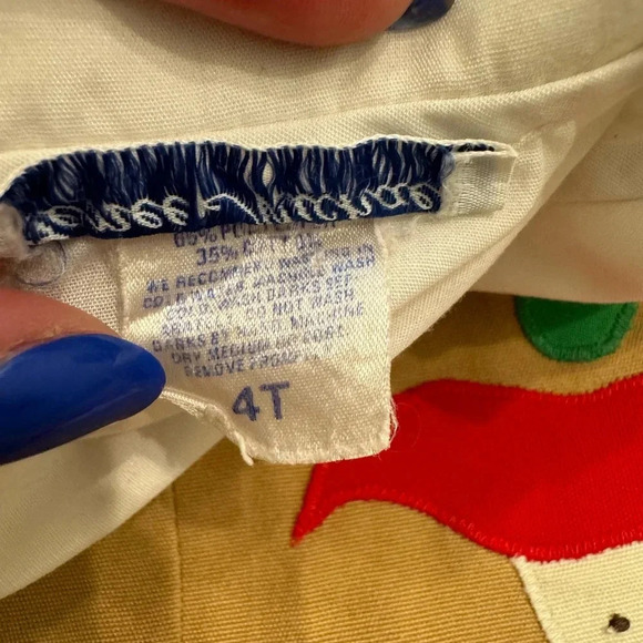 Vintage Boy’s Jon Jon School “Rotten to the Core” Apple Embroidered Romper - Picture 6 of 9